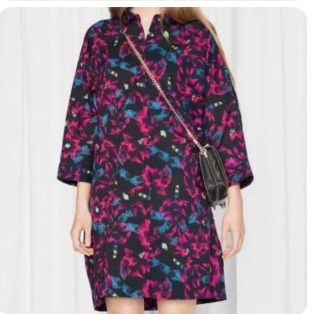 & Other Stories Paris Atelier Floral Shirt Dress